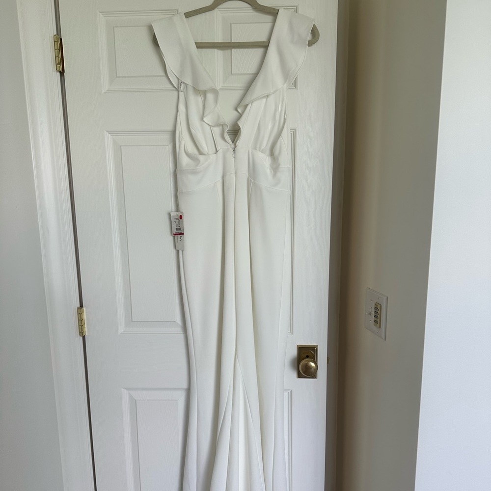David’s Bridal Ruffled V Tank Dress - Picture 2 of 5